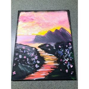 Handmade Mountain Painting